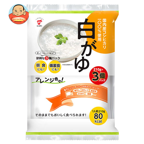 たいまつ食品 白がゆ 3個パック 630g×12袋入