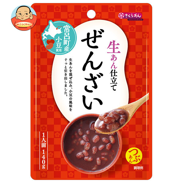 谷尾食糧工業 さくらあん 生あん仕立て ぜんざい 140g×12袋入