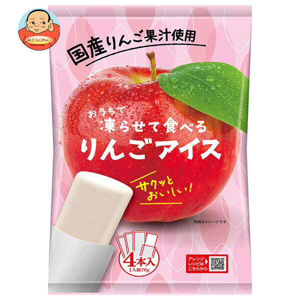 谷尾食糧工業 凍らせて食べる 国産 りんごアイス (70g×4)×12袋入