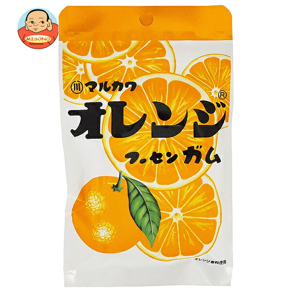 丸川製菓 チャック袋 オレンジ フーセンガム 47g×10袋入