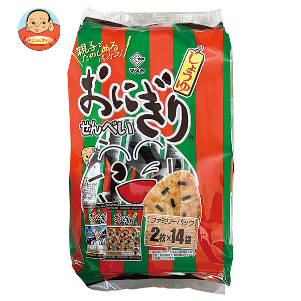 マスヤ おにぎりせんべい ファミリーパック (2枚×14袋)×14袋入