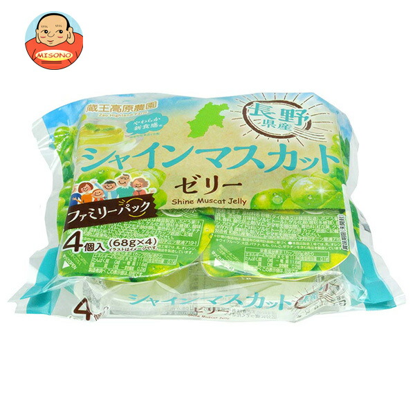 和歌山産業 蔵王高原農園 長野県産シャインマスカットゼリー (68g×4)×12袋入