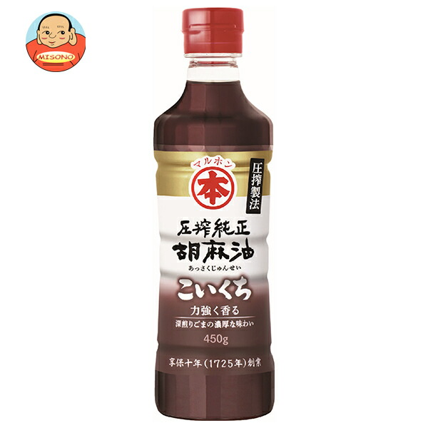 竹本油脂 マルホン 圧搾純正胡麻油 濃口 450gペットボトル×6本入