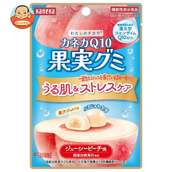 カネカ食品 カネカQ10果実グミ ジューシーピーチ味 40g×10袋入