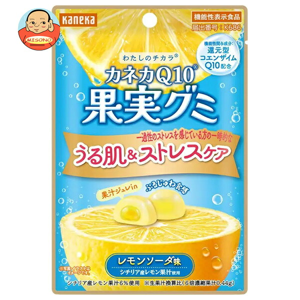 カネカ食品 カネカQ10果実グミ レモンソーダ味 40g×10袋入