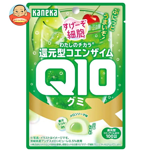 カネカ食品 還元型コエンザイムQ10グミ メロンソーダ味 40g×10袋入