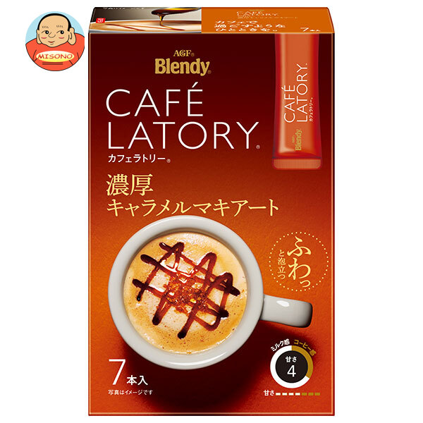 AGF ブレンディ カフェラトリー スティック 濃厚キャラメルマキアート (11.5g×7本)×24箱入