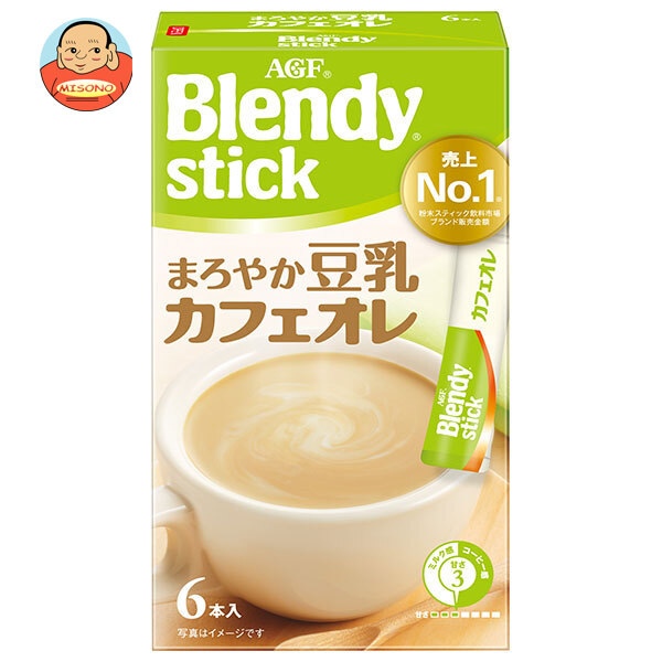 AGF ブレンディ スティック まろやか豆乳カフェオレ (10g×6本)×24箱入