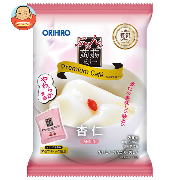 オリヒロ ぷるんと蒟蒻ゼリー プレミアムカフェ 杏仁 (20gパウチ×10個)×12袋入