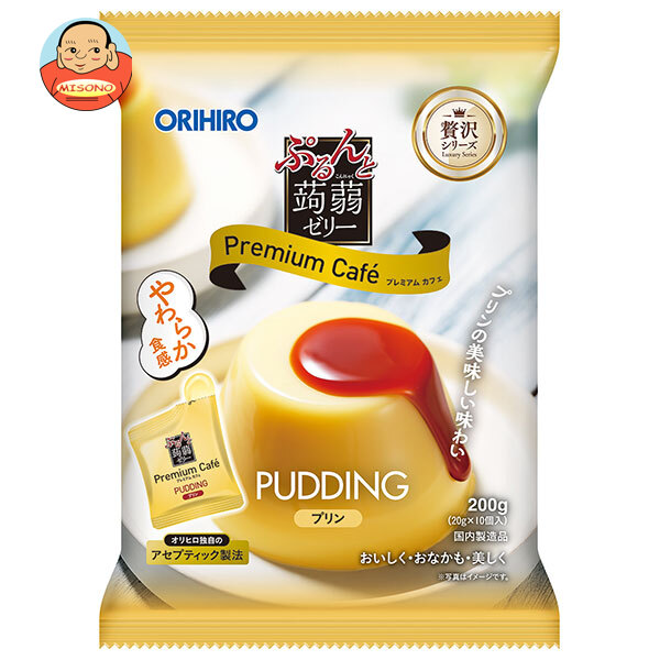オリヒロ ぷるんと蒟蒻ゼリー プレミアムカフェ プリン (20gパウチ×10個)×12袋入