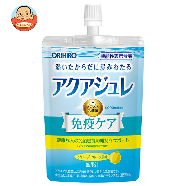オリヒロ アクアジュレ プラズマ乳酸菌 グレープフルーツ風味 130gパウチ×48本入
