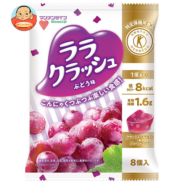 マンナンライフ 蒟蒻畑 ララクラッシュ ぶどう味【特定保健用食品 特保】 (24g×8個)×12袋入
