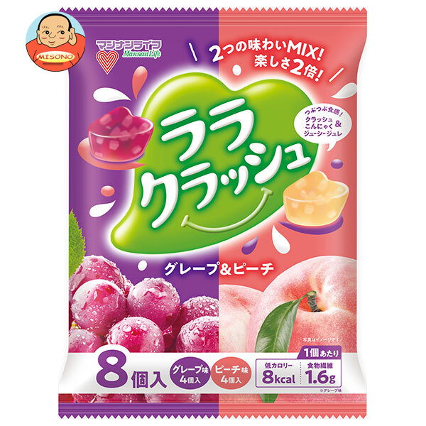 マンナンライフ ララクラッシュアソート グレープ&ピーチ (24g×8個)×12袋入