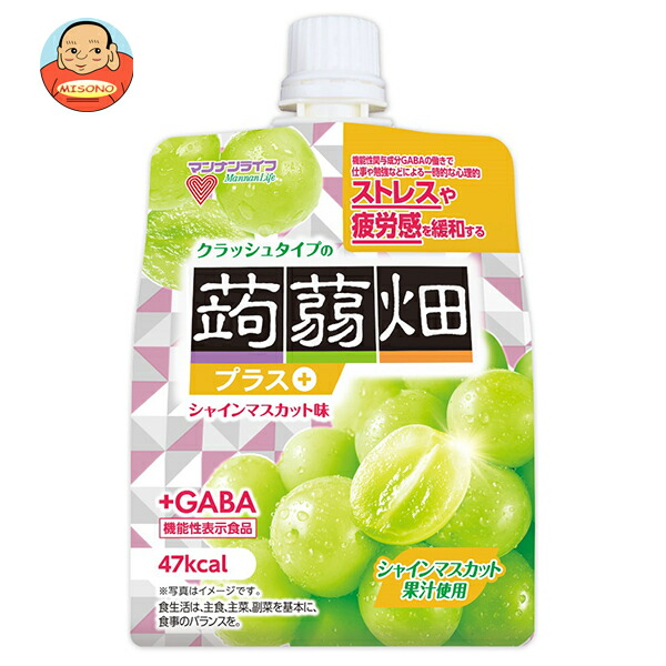 マンナンライフ クラッシュタイプの蒟蒻畑プラス シャインマスカット味 150gパウチ×30本入