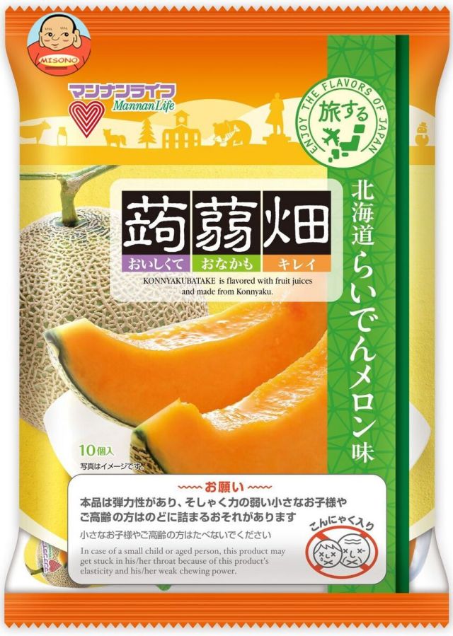 マンナンライフ 蒟蒻畑 北海道らいでんメロン味 (25g×10個)×12袋入