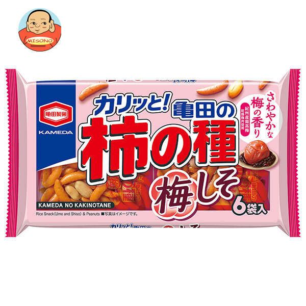 亀田製菓 亀田の柿の種 梅しそ 6袋詰 164g袋×12袋入