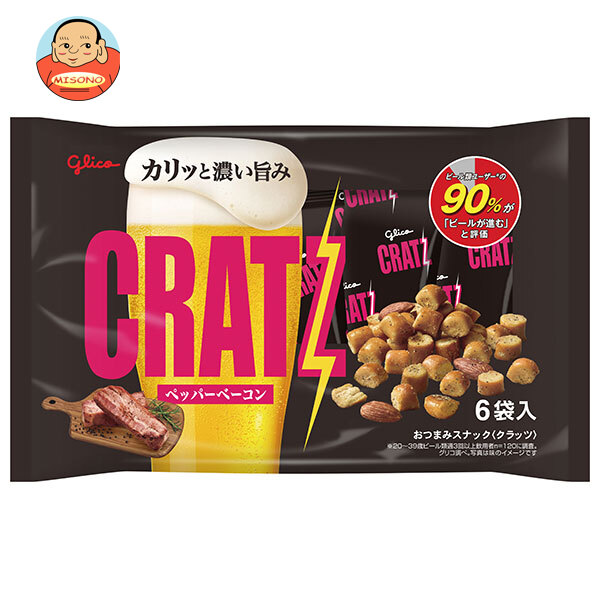 江崎グリコ クラッツ ペッパーベーコン 96g(6袋入)×10袋入