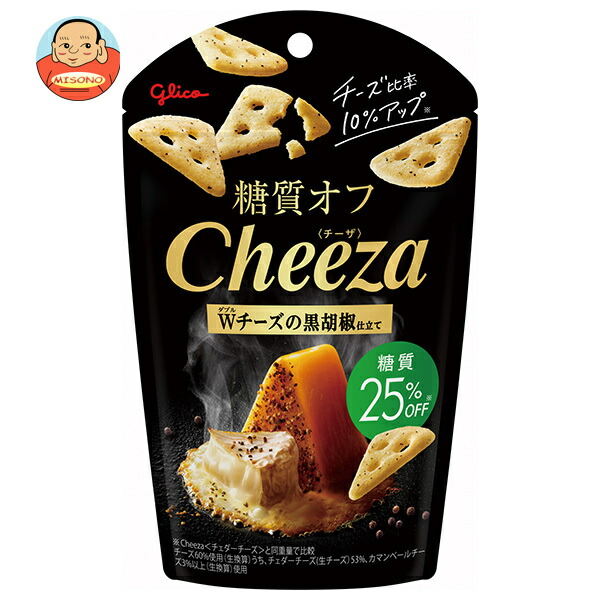 江崎グリコ 糖質オフ チーザ ダブルチーズの黒胡椒仕立て 36g×10袋入