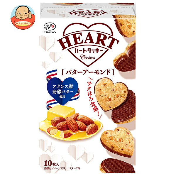 不二家 ハートクッキー バターアーモンド 10枚×5箱入