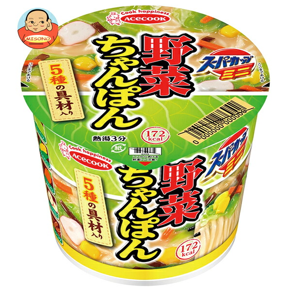 エースコック スーパーカップミニ 野菜ちゃんぽん 42g×12個入