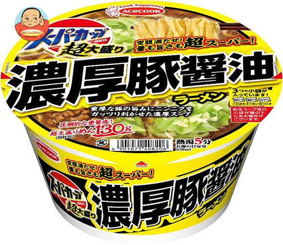 エースコック スーパーカップ超大盛り 濃厚豚醤油ラーメン 176g×12個入