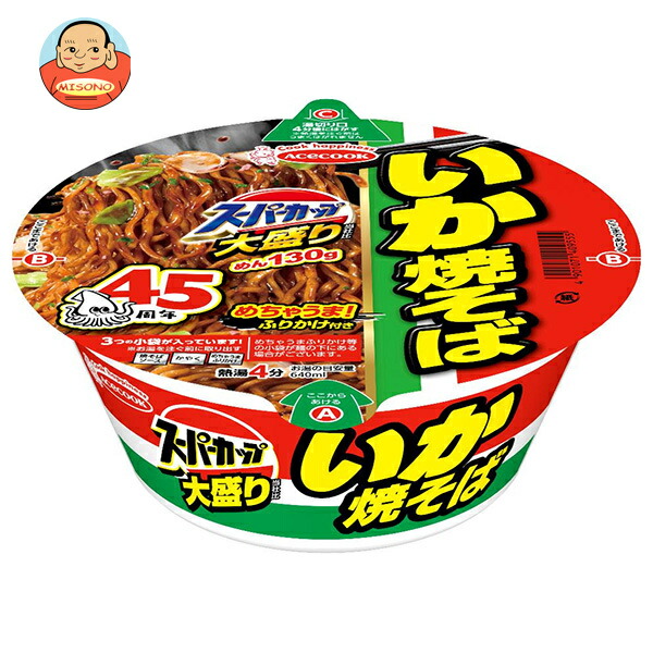 エースコック スーパーカップ 大盛り いか焼そば 166g×12個入