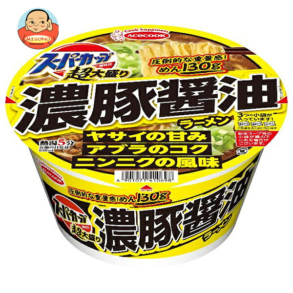 エースコック スーパーカップ超大盛り 濃厚豚醤油ラーメン 177g×12個入