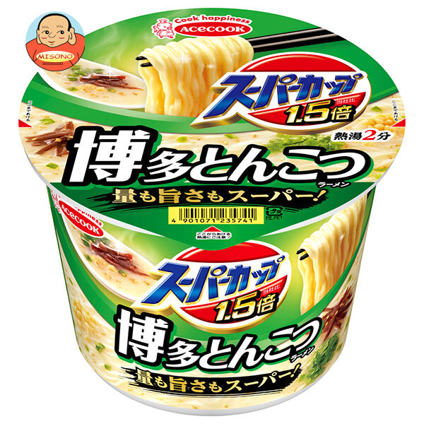 エースコック スーパーカップ1.5倍 とんこつラーメン 111g×12個入