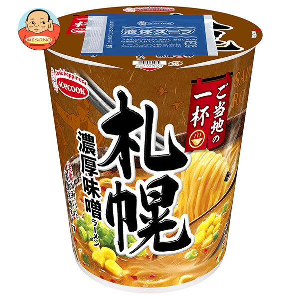 エースコック ご当地の一杯 札幌 濃厚味噌ラーメン 64g×12個入
