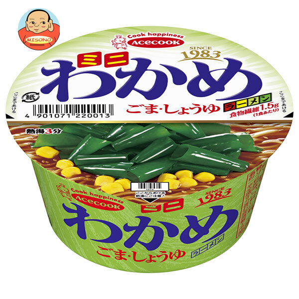 エースコック ミニわかめラーメン ごま しょうゆ 38g×12個入