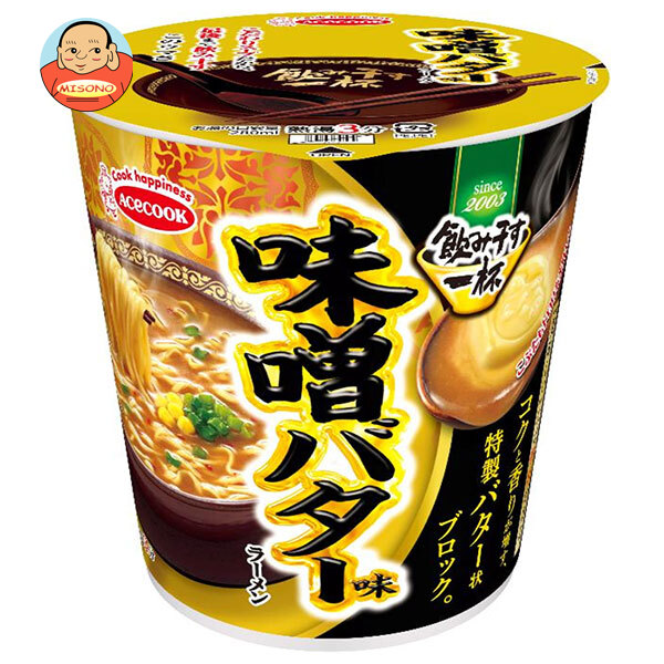 エースコック 飲み干す一杯 味噌バター味ラーメン 67g×12個入