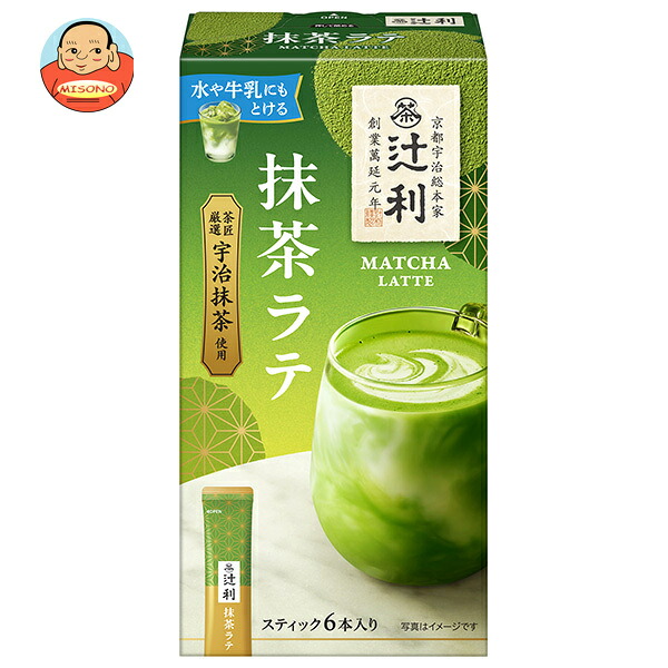 片岡物産 辻利 抹茶ラテ 78g(13g×6本)×6箱入