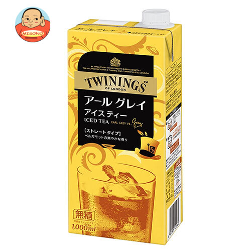 片岡物産 トワイニング アイスティー アールグレイ(無糖) 1000ml紙パック×6本入