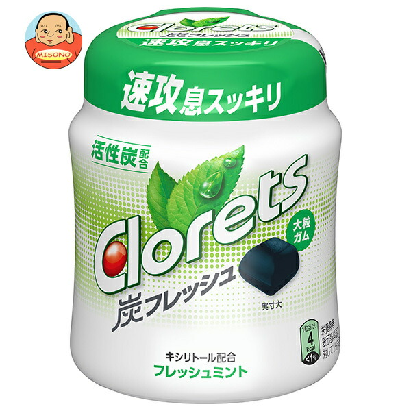 モンデリーズ ジャパン クロレッツ 炭フレッシュ フレッシュミントボトルR(粒ガム) 112g×6個入