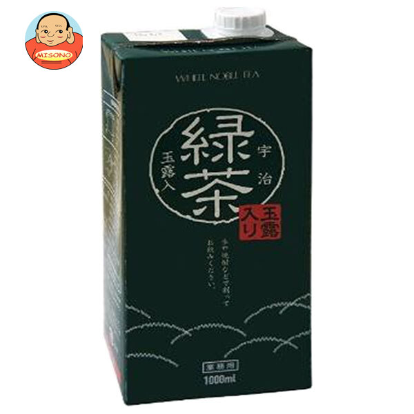 三井農林 ホワイトノーブル 宇治玉露入り緑茶 1L紙パック×6本入