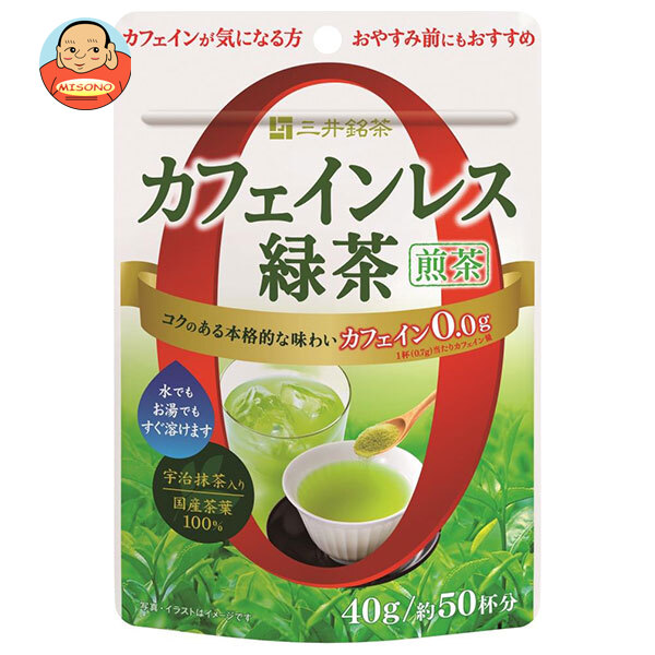 三井農林 三井銘茶 カフェインレス緑茶 煎茶 40g×24(6×4)個入