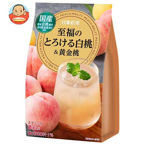 三井農林 日東紅茶 至福のとろける白桃&黄金桃 (11g×8本)×24(6×4)袋入