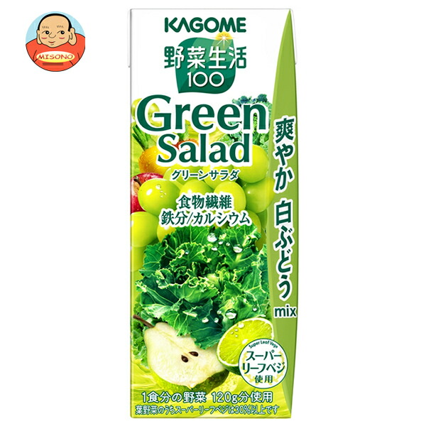 カゴメ 野菜生活100 グリーンサラダ 200ml紙パック×24本入