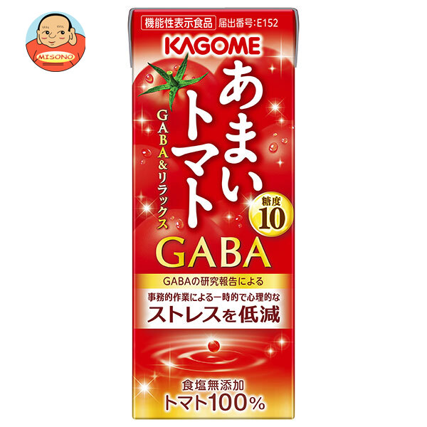 カゴメ あまいトマト GABA&リラックス 機能性表示食品 195ml紙パック×24本入