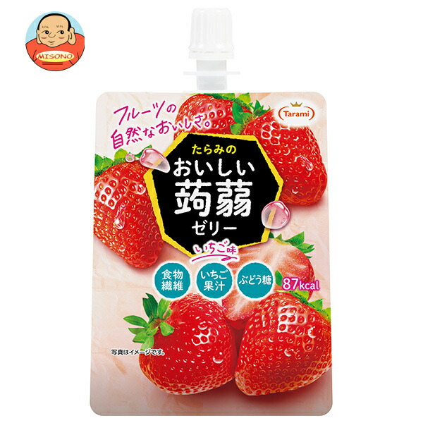 たらみ おいしい蒟蒻ゼリー いちご味 150gパウチ×30本入
