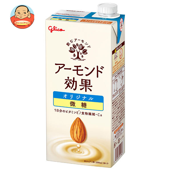 グリコ乳業 アーモンド効果 オリジナル微糖 1000ml紙パック×6本入