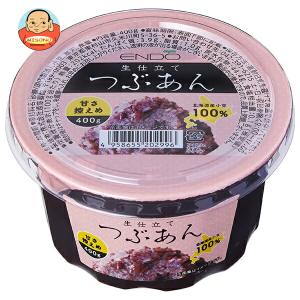 遠藤製餡 生仕立て つぶあん カップ 400g×18(6×3)個入