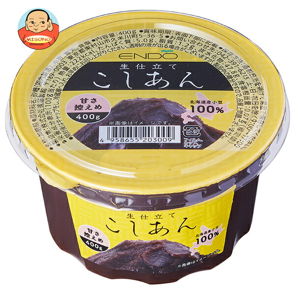 遠藤製餡 生仕立て こしあん カップ 400g×18(6×3)個入