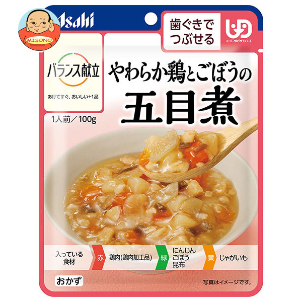 アサヒグループ食品 バランス献立 やわらか鶏とごぼうの五目煮 100g×24個入