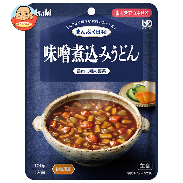 アサヒグループ食品 まんぷく日和 味噌煮込みうどん 100g×24袋入