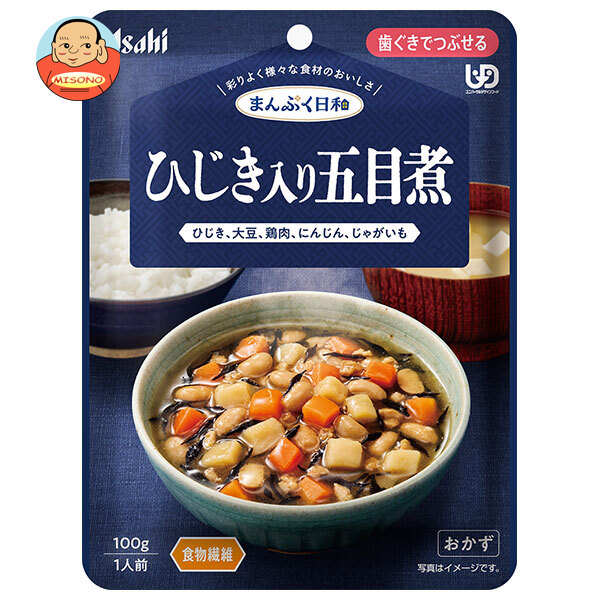 アサヒグループ食品 まんぷく日和 ひじき入り五目煮 100g×24袋入