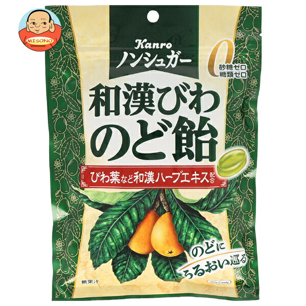 カンロ ノンシュガー 和漢びわのど飴 80g×6袋入
