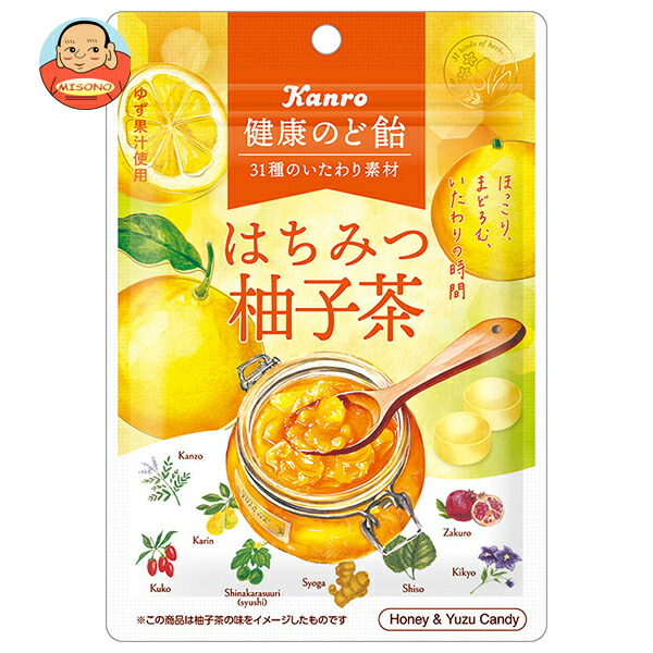 カンロ 健康のど飴 はちみつ柚子茶 80g×6袋入
