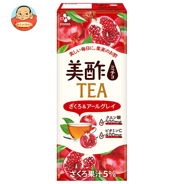 CJジャパン 美酢(ミチョ) TEA ざくろ&アールグレイ 200ml紙パック×24本入