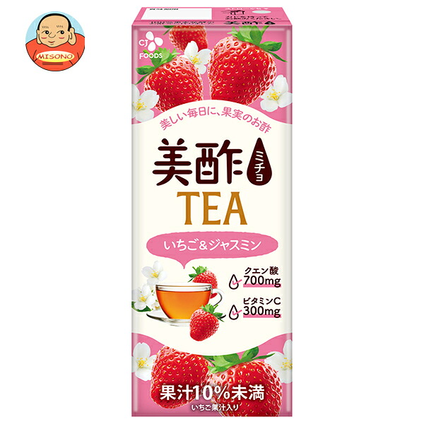 CJジャパン 美酢(ミチョ) TEA いちご&ジャスミン 200ml紙パック×24本入